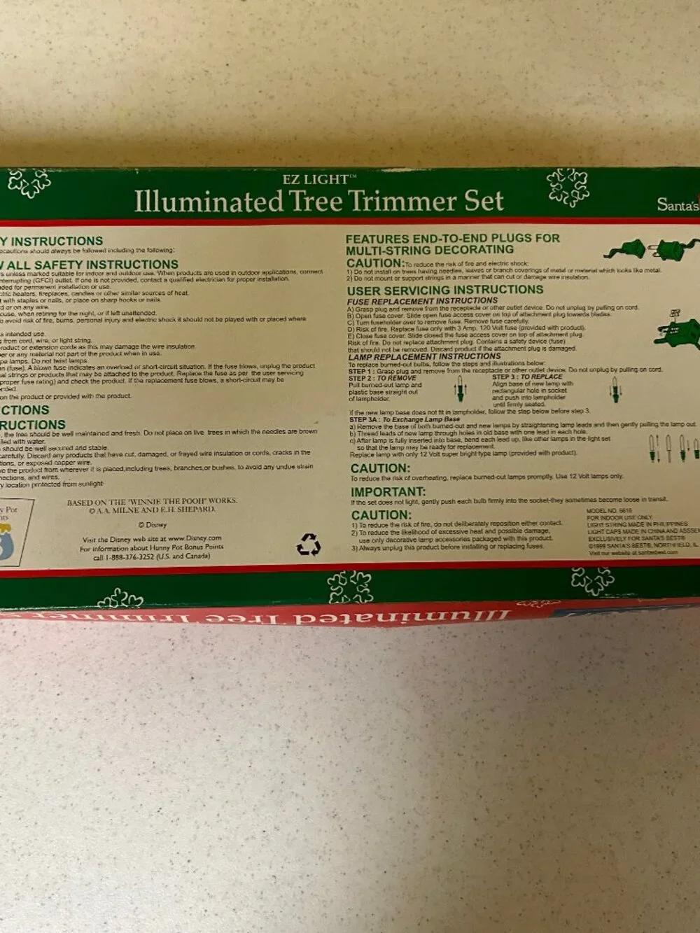 Pooh Illuminated Tree Trimmer Set - Christmas Lights